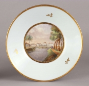 View 2: German Porcelain Topographical Cup and Saucer, c. 1800