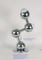 View 6: Pair of Chrome "Molecule" Lamps, c. 1970