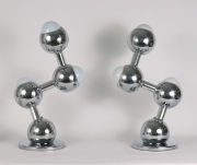 View 7: Pair of Chrome "Molecule" Lamps, c. 1970