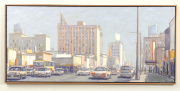 View 2: Mark Horton (b.1953) "Busy City Street at Mid-Day", 26" x 58"