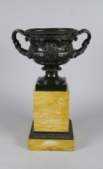 View 2: Fine Bronze and Sienna Marble Warwick Vase
