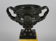 View 4: Fine Bronze and Sienna Marble Warwick Vase