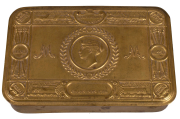 View 1: Rare Complete Brass WWI Princess Mary Box, 1918