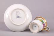 View 5: Biedermeier Vienna Botanical Cup and Saucer, c. 1823